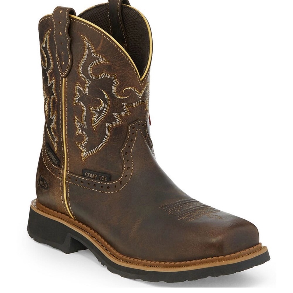 Justin Original Women's Jalena WP Safety Boots - Maple Tan